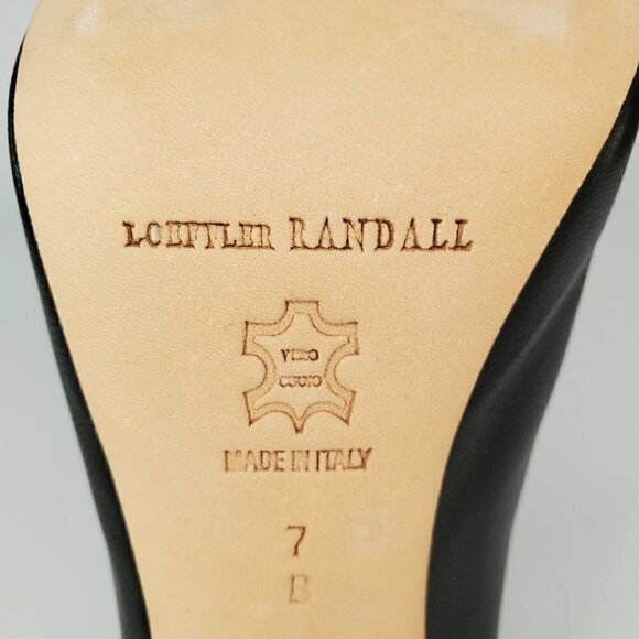 Loeffler Randall Leather Platform Heeled Clogs Mules - Picture 6 of 8